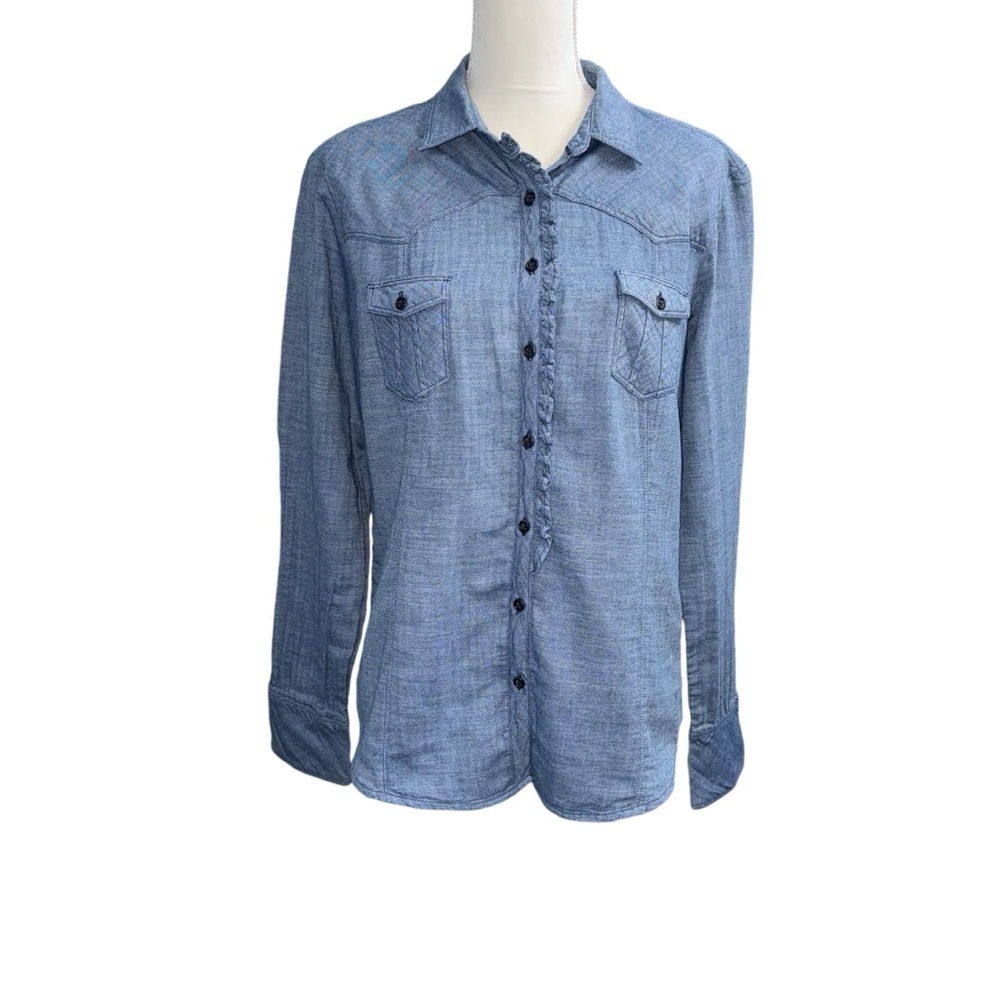 Gap (EUC) 100% Cotton Western Button Up Shirt, Size XL - Picture 2 of 9